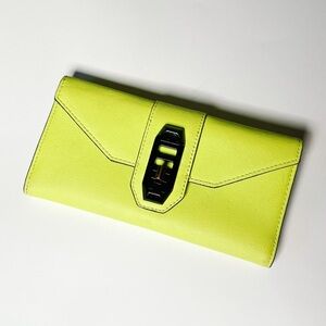 Rebecca Minkoff Neon Yellow Leather Wallet